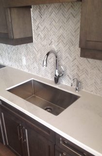Kitchen sink and counter installation