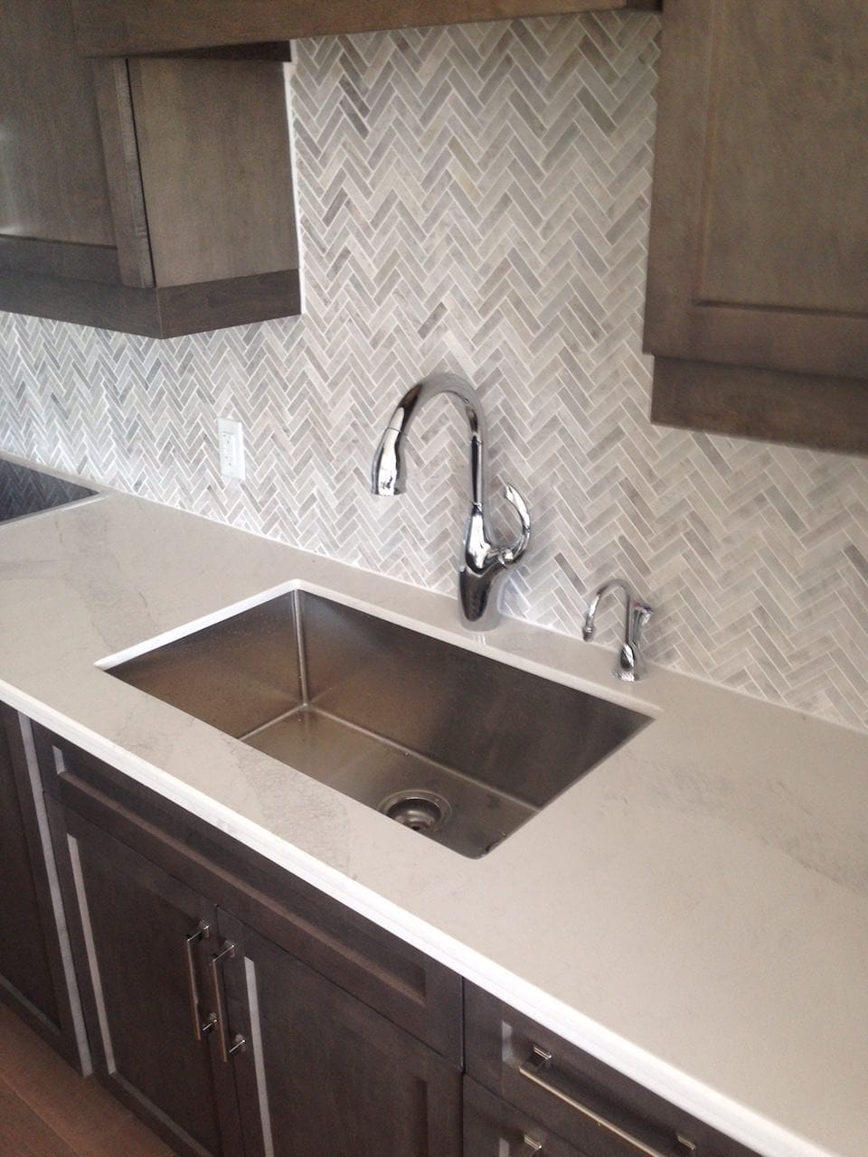 Kitchen sink and counter installation